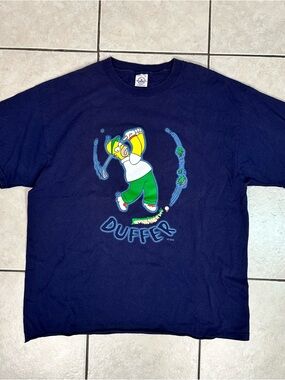 Vintage Y2K 2000s The Simpsons Homer Simpson Funny Golf Graphic T-Shirt Men’s XL